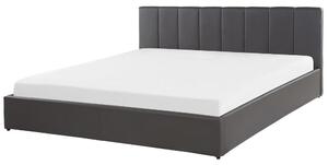 Manželská postel 180 cm DARGAN (šedá) (umělá kůže) (s roštem a úl. prostorem). 1026650