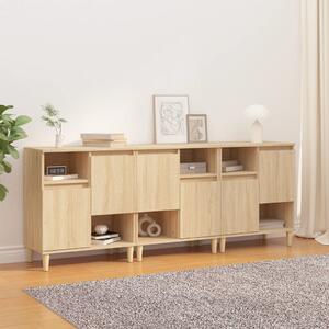 Příborníky 3 ks dub sonoma 60 x 35 x 70 cm kompozitní dřevo 3185738