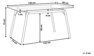 Jídelní stůl KAMESA (sklo) (pro 6 osob). 1026731