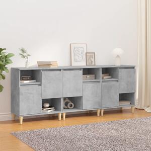 Příborníky 3 ks betonově šedé 60 x 35 x 70 cm kompozitní dřevo 3185739