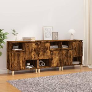 Příborníky 3 ks kouřový dub 60 x 35 x 70 cm kompozitní dřevo 3185740