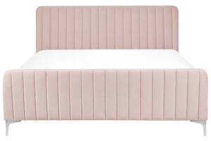 Čalouněná postel 160x200 cm Laraine (růžová) (s roštem). 1035511