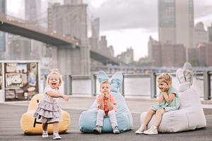The Brooklyn Kids Dětský sedací vak FUNNY BUNNY s opěradlem a oušky Zvolte barvu: Růžová