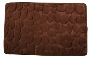 MSV koupelnová předložka PEBBLES, hnědá, PU pěna, protiskluzová, 50 x 80 cm