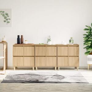 Příborníky 3 ks dub sonoma 60 x 35 x 70 cm kompozitní dřevo 3185770