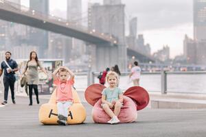 The Brooklyn Kids Hravý sedací pytel HIPPO s kapsami do dětského pokoje Zvolte barvu: Růžová