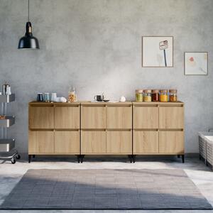 Příborníky 3 ks dub sonoma 60 x 35 x 70 cm kompozitní dřevo 3185778