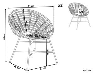 Set 2 ks. zahradních židlí Acta (přírodní). 1035727