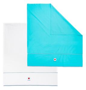 Modro-bílá sada 2 dětských prostěradel Tiseco Home Studio, 80 x 100 cm