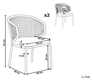 Set 2 ks. zahradních židlí Pali (šedá). 1035759