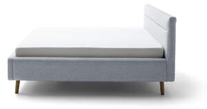 Dvoulůžková postel anika s úložným prostorem 140 x 200 cm světle modrá