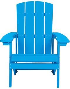 Zahradní židle s podnožkou Adack (modrá). 1035783