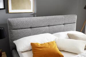 Dvoulůžková postel anika s úložným prostorem 140 x 200 cm šedá