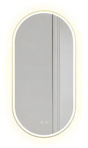 Zrcadlo LED OVL 50x100cm Brush Gold