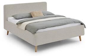 Dvoulůžková postel taupe 180 x 200 cm fleece béžová