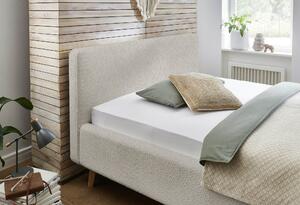 Dvoulůžková postel taupe 140 x 200 cm fleece béžová