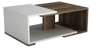 Konferenční stolek MOLONG bílá/ořech