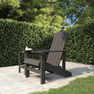 Zahradní křeslo Adirondack HDPE antracitové 318638
