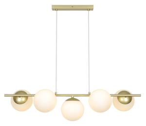 Nordlux - Lustr na lanku LILLY 5xE14/10W/230V mosaz