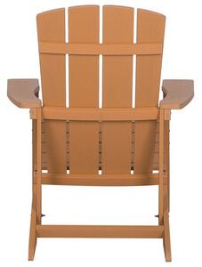 Zahradní židle s podnožkou Adack (světlé dřevo). 1035787
