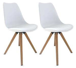 ByLIVING Židle Kira, 2 kusy (dub / bílá) (100336764003)