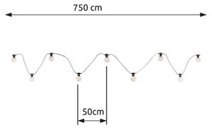 Globo 34090N - LED Venkovní dekorační řetěz ALMAGA 10xLED/0,27W/230V 7,5 m IP44