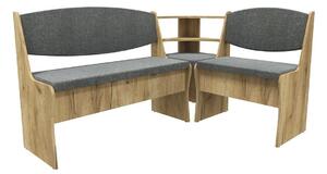Casarredo - Komfort nábytek Rohová jídelní lavice PRIME zlatý kraft/šedá