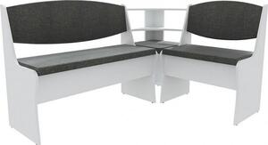 Casarredo - Komfort nábytek Rohová jídelní lavice PRIME bílá mat/šedá