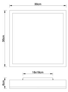 Globo 416080AD1 - LED Stropní svítidlo DORO LED/12W/230V 3000K 30x30 cm