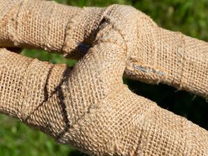 Přírodní závěsná houpačka BELLA ručně pletená z vrbového proutí - Krémová