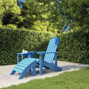 Zahradní křeslo Adirondack s podnožkou HDPE akvamarínové 318648