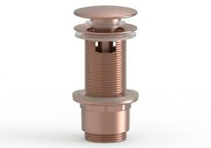 Výpusť k umyvadlu 5/4 SAT Aurum 7,2 cm, růžově zlatá matná, plast SATAUCCXBRG