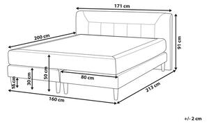 Manželská postel 160 cm MARIASSE (béžová) (s roštem). 1026678