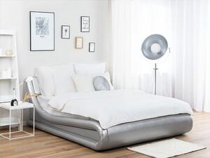 Manželská postel 160 cm AVENUE (s roštem a úl. prostorem) (stříbrná). 1007137