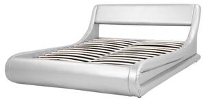 Manželská postel 160 cm AVENUE (s roštem a úl. prostorem) (stříbrná). 1007137