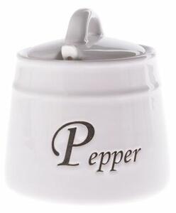 Keramická dóza na pepř Pepper se lžičkou, 430 ml