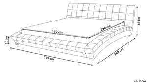 Manželská postel 160 cm LILLY (s roštem) (šedá). 1007317