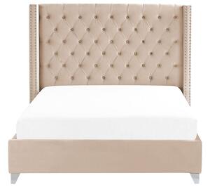 Manželská postel 180 cm LUBECK (s roštem) (béžová). 1007323