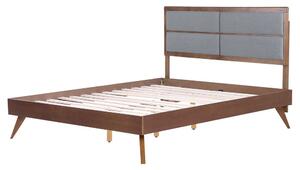 Manželská postel 160 cm POSE (s roštem) (tmavé dřevo). 1007424