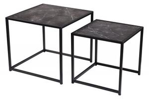 2SET konferenční stolek SLIM LINE 50 CM vzhled antracitový mramor Nábytek | Obývací pokoj | Konferenční stolky | Všechny konferenční stolky