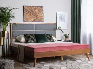 Manželská postel 160 cm POSE (s roštem) (tmavé dřevo). 1007424