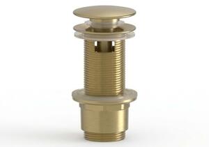 Výpusť k umyvadlu 5/4 SAT Aurum 7,2 cm, zlatá matná, plast SATAUCCXBG