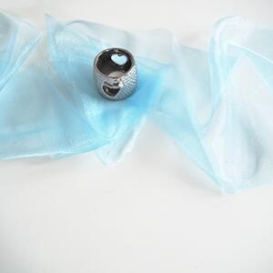 Dekorační organza - modrá
