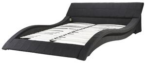 Manželská postel 180 cm VICHA (s roštem) (černá). 1007559