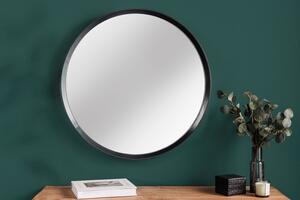 Nástěnné zrcadlo AMSTREDAM 70 CM černé/přírodní dub Zrcadla | Kulatá