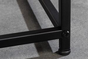 2SET odkládací stolek DURA STEEL 46/41 CM černý kov Nábytek | Doplňkový nábytek | Odkládací stolky