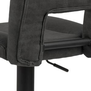 Actona Otočná barová židle Sylvie tmavě šedá/černá