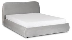 Manželská postel 140 cm Batalos (šedá) (s roštem) (s úl. prostorem)
