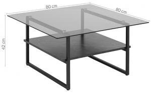 Actona Konferenční stolek Okaya mramor/kouřové sklo