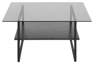 Actona Konferenční stolek Okaya mramor/kouřové sklo